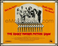 4k0175 ROCKY HORROR PICTURE SHOW 1/2sh 1975 wacky image of 'hero' Tim Curry & cast!