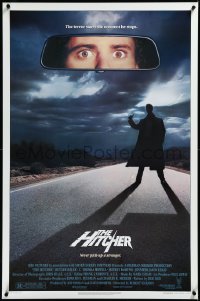 4k0808 HITCHER 1sh 1986 creepy hitchhiker Rutger Hauer, C. Thomas Howell, never pick-up a stranger!