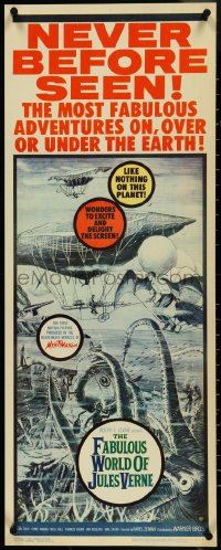 4k0252 FABULOUS WORLD OF JULES VERNE insert 1961 the thousand and one wonders of the world to come!