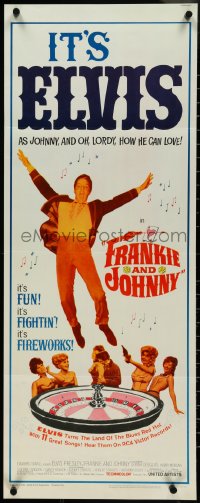 4k0255 FRANKIE & JOHNNY insert 1966 Elvis Presley turns the land of the blues red hot!