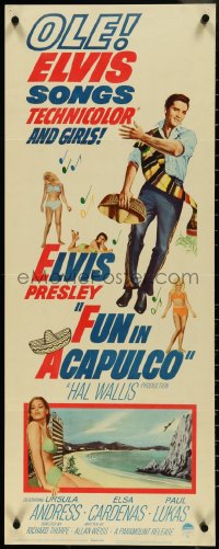 4k0256 FUN IN ACAPULCO insert 1963 Elvis Presley in fabulous Mexico with sexy Ursula Andress!