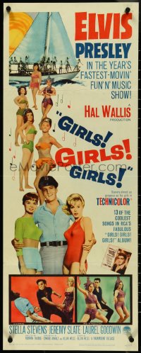 4k0257 GIRLS GIRLS GIRLS insert 1962 swingin' Elvis Presley, Stella Stevens & boat of sexy girls!