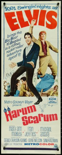 4k0261 HARUM SCARUM insert 1965 rockin' Elvis Presley & Mary Ann Mobley in a swingin' spoof!