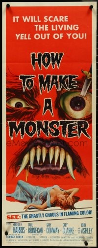 4k0263 HOW TO MAKE A MONSTER insert 1958 ghastly ghouls, it will scare the living yell out of you!