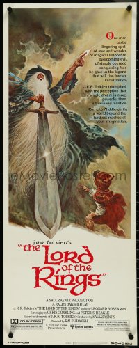 4k0270 LORD OF THE RINGS insert 1978 Ralph Bakshi cartoon from J.R.R. Tolkien, Tom Jung art!
