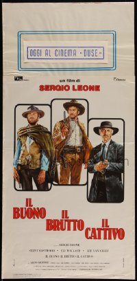 4k0299 GOOD, THE BAD & THE UGLY Italian locandina R1970s Clint Eastwood, Lee Van Cleef, Sergio Leone!