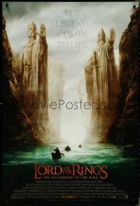 4k0845 LORD OF THE RINGS: THE FELLOWSHIP OF THE RING advance DS 1sh 2001 J.R.R. Tolkien, Argonath!