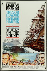 4k0872 MUTINY ON THE BOUNTY style B 1sh 1962 Marlon Brando, Howard, art by Smith & Henninger!