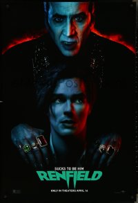 4k0901 RENFIELD teaser DS 1sh 2023 Nicolas Cage as Dracula, Nicholas Hoult in the title role!