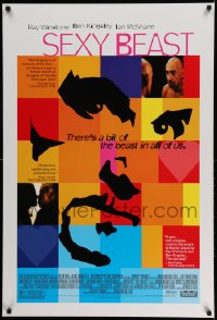 4k0926 SEXY BEAST DS 1sh 2000 Ray Winstone, Ian McShane, cool art and image of Ben Kingsley!