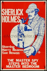 4k0928 SHERLICK HOLMES 23x35 1sh 1976 Harry Reems' sex parody of Sherlock Holmes, ultra rare!