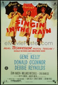 4k0933 SINGIN' IN THE RAIN DS 1sh R2000 Gene Kelly, Donald O'Connor, Debbie Reynolds!