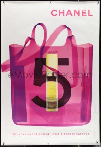 4k0037 CHANEL 47x68 French advertising poster 2000s image of shopping bag w/ white background!