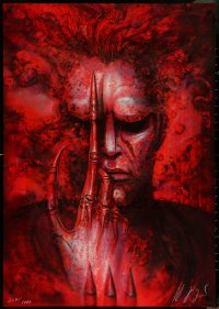 4k0470 H.R. GIGER signed #264/1000 26x37 art print 1980s creature used for Future Kill, red!