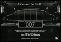 4k0538 LIVING DAYLIGHTS 12x18 special poster 1986 great image of classic Aston Martin car grill!