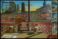 4k0350 MILLER BREWING COMPANY 20x30 advertising poster 1980s art of desert landscape by Consani!