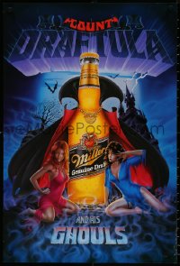 4k0349 MILLER BREWING COMPANY 20x30 advertising poster 1980s art of Count Draftula and sexy ghouls!