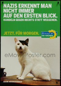 4k0315 NAZIS ERKENNT MAN NICHT IMMER AUF DEN ERSTEN BLICK 23x33 German special poster 2008 Hitler cat!