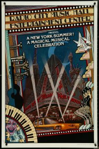 4k0306 NEW YORK SUMMER 25x38 stage poster 1979 wonderful Byrd art of Radio City Music Hall!