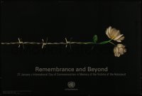 4k0550 REMEMBRANCE & BEYOND 16x24 special poster 2009 United Nations, barbwire turning into flowers!