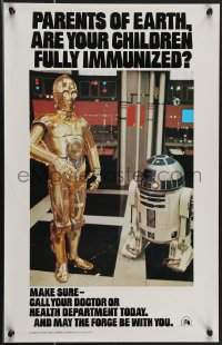 4k0556 STAR WARS HEALTH DEPARTMENT POSTER 14x22 special poster 1977 C3P0 & R2D2, make sure!
