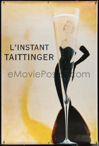 4k0046 TAITTINGER 47x69 French advertising poster 1988 art of Catherine Deneuve & champagne flute!