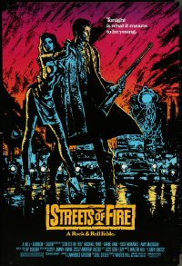 4k0952 STREETS OF FIRE 1sh 1984 Walter Hill, Michael Pare, Diane Lane, artwork by Riehm, no borders!