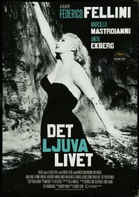 4k0397 LA DOLCE VITA Swedish R2016 Federico Fellini, great full-length image of sexy Anita Ekberg!