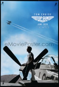 4k0969 TOP GUN: MAVERICK teaser DS 1sh 2022 Naval aviator Cruise on P-51 Mustang fighter airplane!