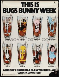 4k0001 LOONEY TUNES group of 5 38x50 special posters 1975 Pepsi & Hardee's glasses, Warner Bros. best, incredibly rare!