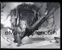 4m0390 FRANKENSTEIN MEETS THE WOLF MAN camera original 8x10 negative 1943 monster Chaney in snow!