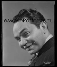 4m0396 HATCHET MAN camera original 8x10 negative 1932 super close up of smiling Edward G Robinson!