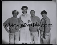 4m0424 MONKEY BUSINESSMEN studio 8x10 negative 1946 Moe, Larry & Curly, Willes, 3 Stooges!