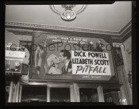 4m0479 PITFALL camera original 4x5 negative 1948 theater display with Dick Powell & Lizabeth Scott!