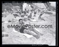 4m0465 POSTMAN ALWAYS RINGS TWICE camera original 4x5 negative 1946 Garfield & Turner on Laguna Beach!