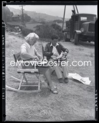 4m0457 POSTMAN ALWAYS RINGS TWICE camera original 4x5 negative 1946 Turner & Garfield eating on set!