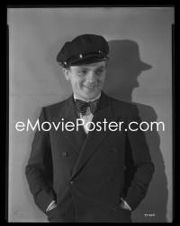 4m0441 TAXI camera original 8x10 negative 1932 smiling portrait of James Cagney wearing cabbie cap!