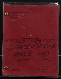 4m0019 3 ON A COUCH revised final white draft script Aug 25, 1965, makeup artist Jack Stone's copy!