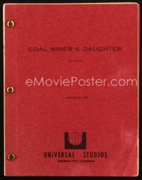 4m0032 COAL MINER'S DAUGHTER script January 25, 1979, screenplay by Thomas Rickman, Michael Apted!