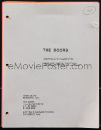4m0039 DOORS revised third draft script February 1990, screenplay by Oliver Stone!