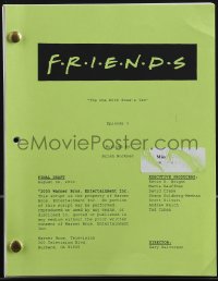 4m0127 FRIENDS TV final draft script Aug 28, 2003 The One With Ross's Tan, written by Brian Buckner!