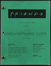4m0124 FRIENDS TV final draft script March 14, 2002, screenplay for The One With The Baby Shower!
