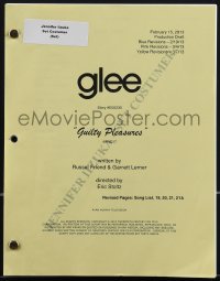 4m0136 GLEE TV revised production draft script February 15, 2013, screenplay for Guilty Pleasures!