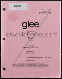 4m0137 GLEE TV revised production draft script February 5, 2013, Feud screenplay by Aguirre-Sacasa!