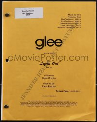 4m0134 GLEE TV revised production draft script March 20, 2013, Lights Out screenplay by Ryan Murphy