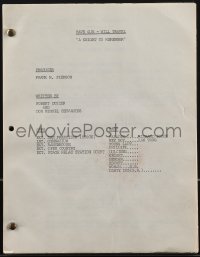 4m0141 HAVE GUN WILL TRAVEL TV script 1961 A Knight to Remember episode by Dozier & Cervantes!