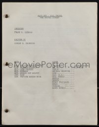 4m0142 HAVE GUN WILL TRAVEL TV script 1961 The Gospel Singer screenplay by Robert E. Thompson!
