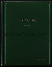 4m0013 HERE KITTY KITTY hardcover first draft script October 22, 1965, Frank Waldman's personal copy!