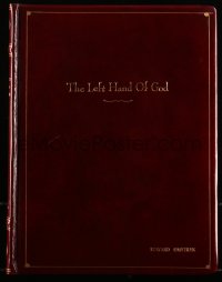 4m0005 LEFT HAND OF GOD hardcover revised final draft script Feb 22, 1955, screenplay by Alfred Hayes