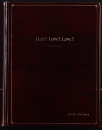 4m0015 LOVE LOVE LOVE hardcover first draft script October 24, 1962, Frank Waldman's personal copy!